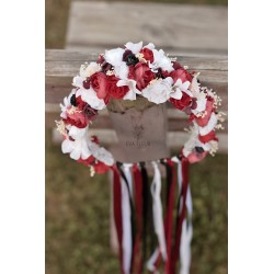 Floral, flower half head wreath, hair wreath, crown