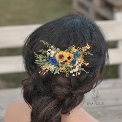 Floral, flower hair comb