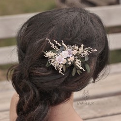 Floral, flower hair comb