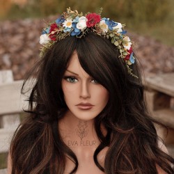 Floral, flower half head...