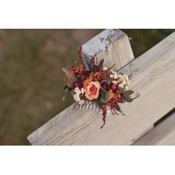 Floral, flower hair comb