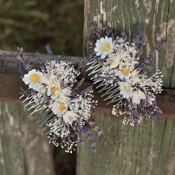 Floral, flower hair comb