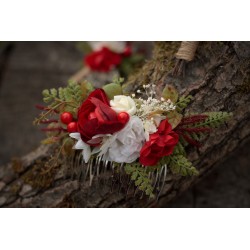 Floral, flower hair comb