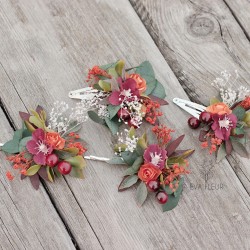 Floral flower hair clip, pin