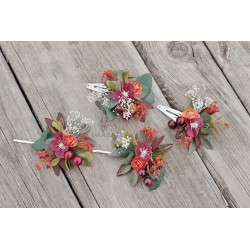 Floral flower hair clip, pin