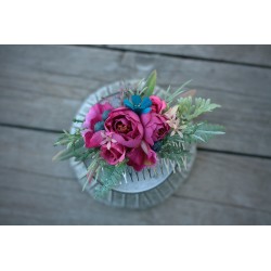 Floral, flower hair comb