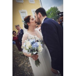 Svatební kytice pro nevěstu "Modré nebe"