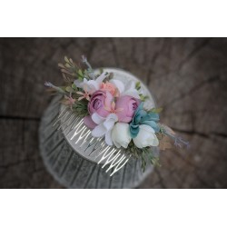 Floral, flower hair comb