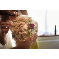 Floral, flower hair comb