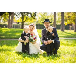 Folk wedding bridal bouquet