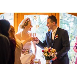 Folk wedding bridal bouquet