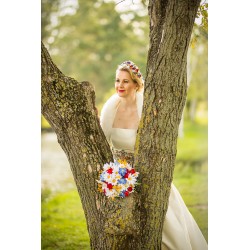 Folk wedding bridal bouquet