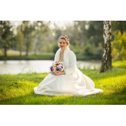 Folk wedding bridal bouquet