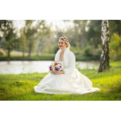 Folk wedding bridal bouquet