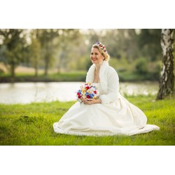 Folk wedding bridal bouquet