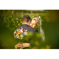 Folk wedding bridal bouquet