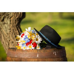 Folk wedding bridal bouquet