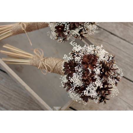 Wedding bridal bouquet with cones
